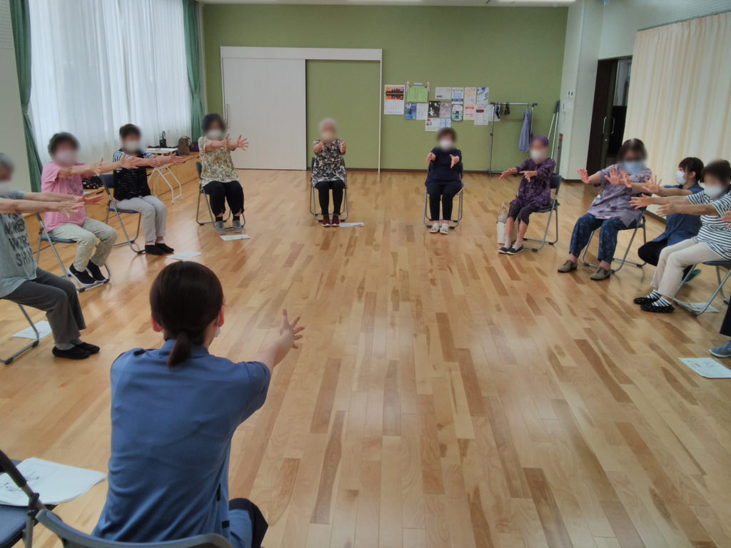 ストレッチの様子